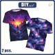 2-PACK - DĚTSKÉ TRIČKO - NEON GALAXY - Sada šití