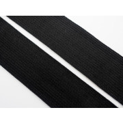 Guma pletená plochá  30mm - ČERNÁ
