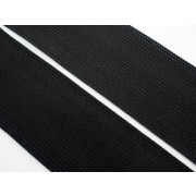 Guma pletená plochá  40mm - ČERNÁ