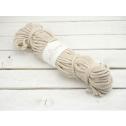 Šňůra bavlněná kulatá  8mm - KLUBKO - VANILKOVÁ