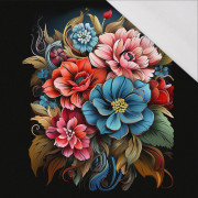 BOUQUET OF FLOWERS WZ.1 - panel (75cm x 80cm) - single jersey s elastanem ITY