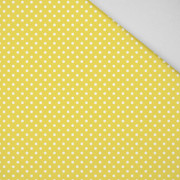 BÍLÉ TEČKY / žlutý - tkanina HOME DECOR PREMIUM