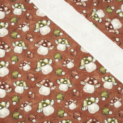 LEŚNE GRZYBY WZ. 1 / brąz - Organická Teplákovina