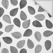 VELKÉ LISTY MIX / šedý - teplákovina