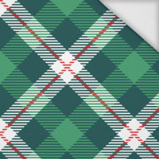 KOSTKA ZELENO-ČERVENÁ / zelená - teplákovina