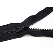 Kostěný zip 50cm dělitelný - ČERNÁ