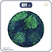 DEKORATIVNÍ POLŠTÁŘ - MONSTERA 2.0 / navy