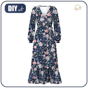 Zavinovací šaty s volánem (ABELLA) - SUMMER FOLK vz. 5 - Sada šití L