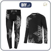 Thermo dívčí sada (NANCY) - CHALKY SNOWFLAKE - Sada šití 140