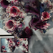VINTAGE FLOWERS Vz. 5  - Paneel (80cm x 155cm) Krep