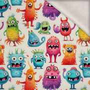 FUNNY MONSTERS VZ. 2 - teplákovina počesaná s elastanem ITY
