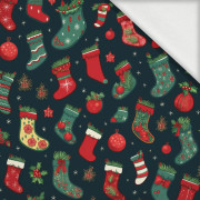 CHRISTMAS SOCKS - teplákovina s elastanem ITY
