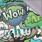 KOMIKS (zelený - modrý) - softshell