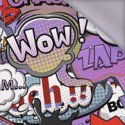 KOMIKS (fialový - červený) - softshell