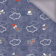 LETADLA (LETADLA) / ACID WASH TMAVOMODRý  - softshell