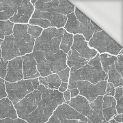 PRASKLÁ ZEMĚ (bílá) / ACID WASH (šedá) - Organická Teplákovina