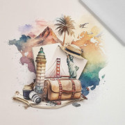 TRAVEL TIME VZ. 3 - Paneel (60cm x 50cm) bavlněná tkanina