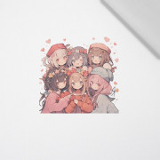 ANIME FRIENDS VZ. 2 - Paneel (60cm x 50cm) bavlněná tkanina