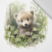 WATERCOLOR LITTLE BEAR - Paneel (75cm x 80cm) bavlněná tkanina