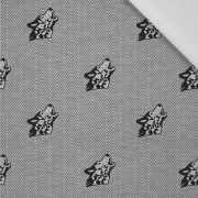 WOLF / NOČNÍ VOLÁNÍ / šedá - tkanina bawełniana
