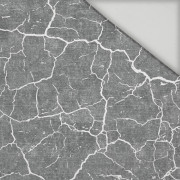 PRASKLÁ ZEMĚ (bílá) / ACID WASH (šedá) - rychleschnoucí tkanina