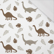 HNĚDÍ DINOSAUŘI VZ. 3 - organický úplet single jersey s elastanem 