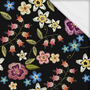 KWIATY- single jersey s elastanem