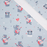 Rock N Roll bear / šedá - teplákovina 