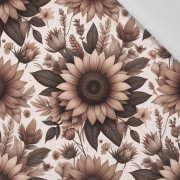 FLOWERS WZ.7/ Mocha Mousse  - tkanina bawełniana