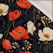FLOWERS wz.8 - teplákovina počesaná s elastanem ITY