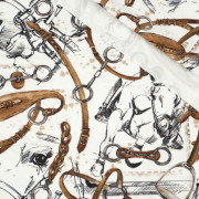 JEZDECTVÍ (HOBBY A POVOLÁNÍ) / bílý - organický úplet single jersey s elastanem 