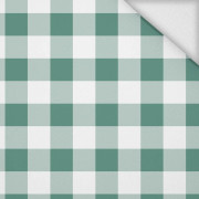 KOSTKA VICHY ZELENÁ / bílá - teplákovina 