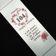 Štítek holčičí   - rozměr 104 - Sada 4 ks