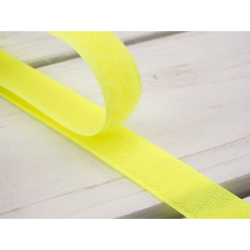 Suchý zip samolepící  20mm neon žlutý  komplet