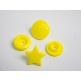 Patentky KAM hvězda 12mm - žluté 10sad