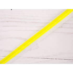 Stuha s reflexní   výpustkou - neonově žlutá/ bílá