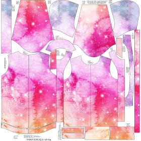 DĚTSKÁ BUNDA PARKA (ARIEL) - Akvarelová galaxie Vz. 5 - softshell