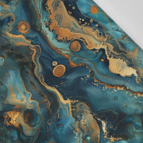 alcohol ink wz.16 TEAL - tkanina bawełniana