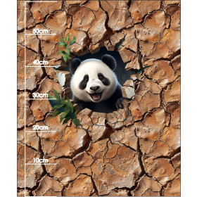 ANIMALS CRACKED wz.4 (panda) - panel (60cm x 50cm) 