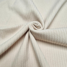 Žebrovaný úplet HARMONIA 4x2 - Light beige (D-55)