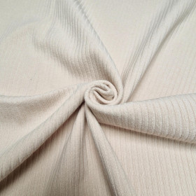 Žebrovaný úplet HARMONIA 4x2 - Light beige (D-55)