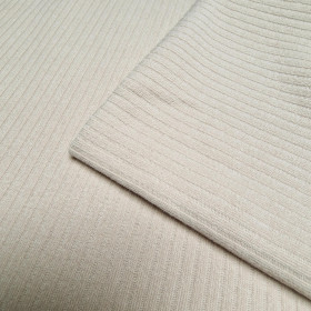 Žebrovaný úplet HARMONIA 4x2 - Light beige (D-55)