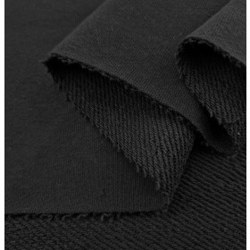 Diagonální teplákovina / HEAVY 450g - ČERNÁ