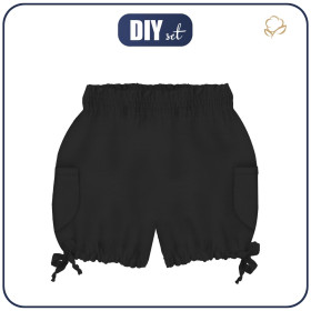 DĚTSKÉ ŠORTKY PUMPY - BLACK - sada šití
