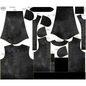 DÁMSKA BOMBER BUNDA (KAMA) - BLACK SPECKS - Sada šití