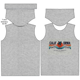 DĚTSKÉ TRIČKO- CALIFORNIA wz. 1 / melír světlé šedý - single jersey