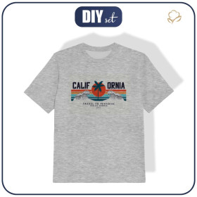 DĚTSKÉ TRIČKO- CALIFORNIA wz. 1 / melír světlé šedý - single jersey