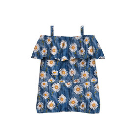 Bardot halenka (SARA) -  DAISIES DENIM IMITATION WZ. 2 - Sada šití