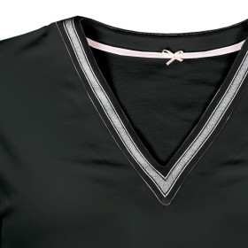 Dámská tunika s krystalovou aplikaci "LUCY" - černý L-XL - Sada šití