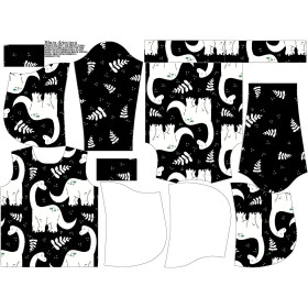 DĚTSKÁ MIKINA S KAPUCÍ (ALEX) - DIPLODOK / černy - teplákovina ITY